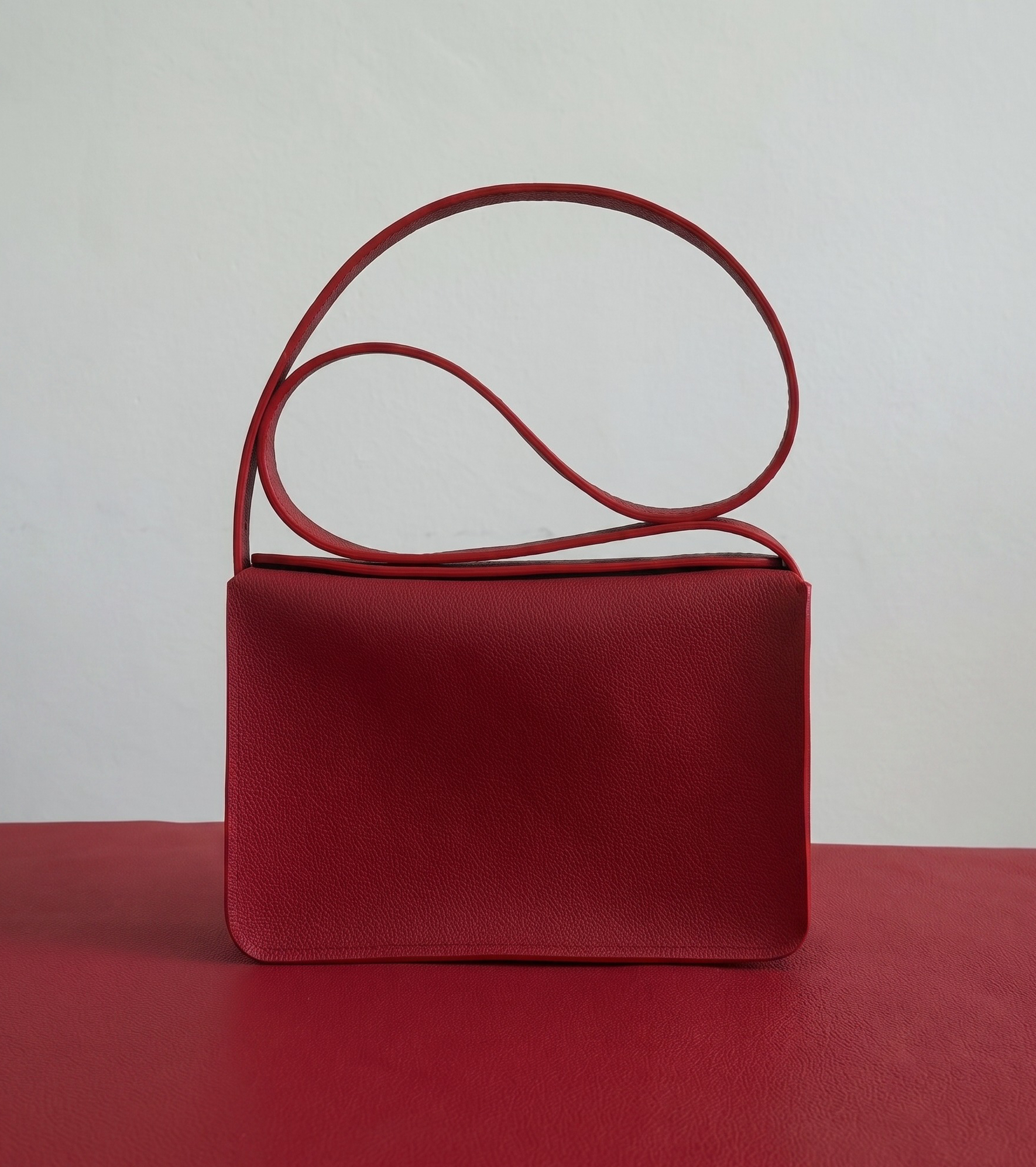 Curvy leather bag